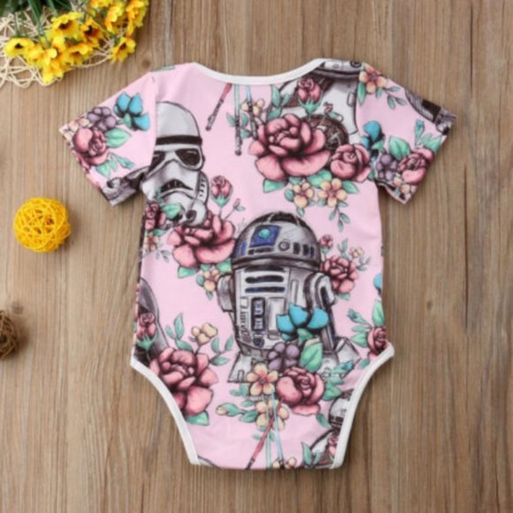 Star Wars baby girl outfit romper jumpsuit pink - Picture 3 of 6